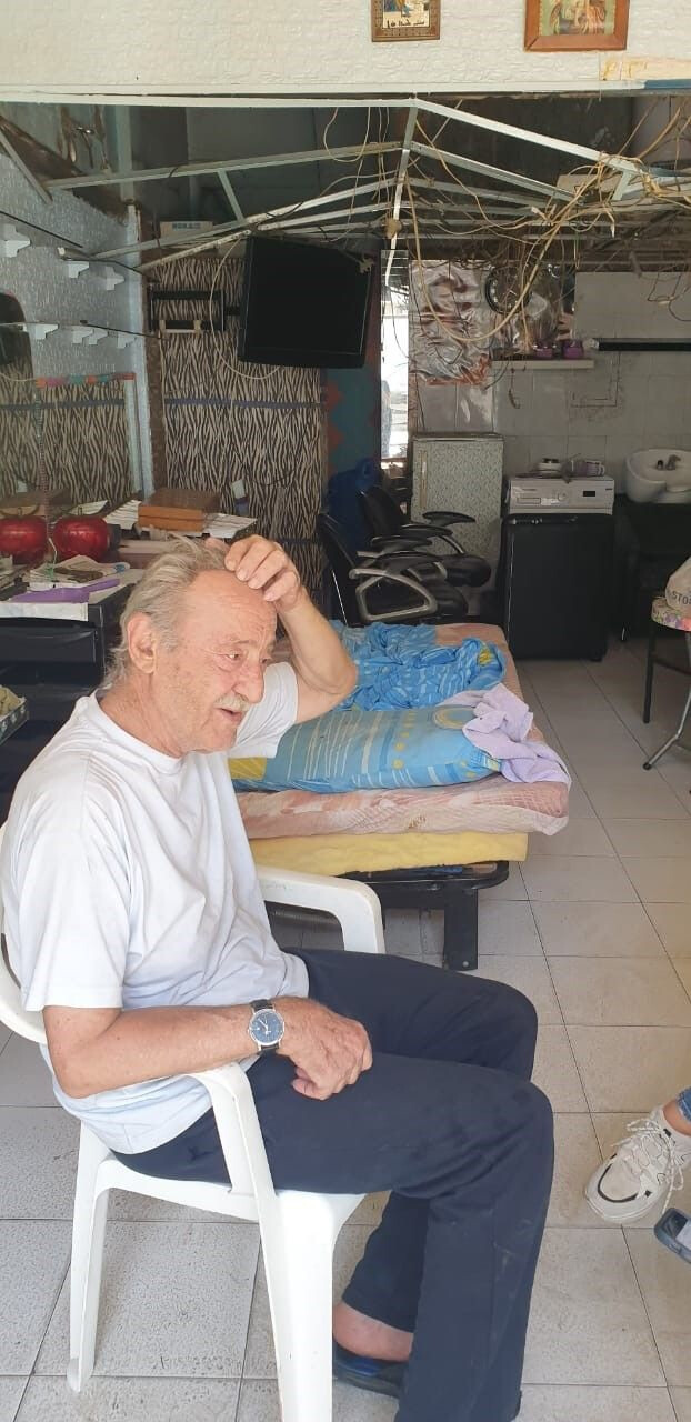 Georges Gebran 67 Jahre - Friseusalon und Existen zersört.