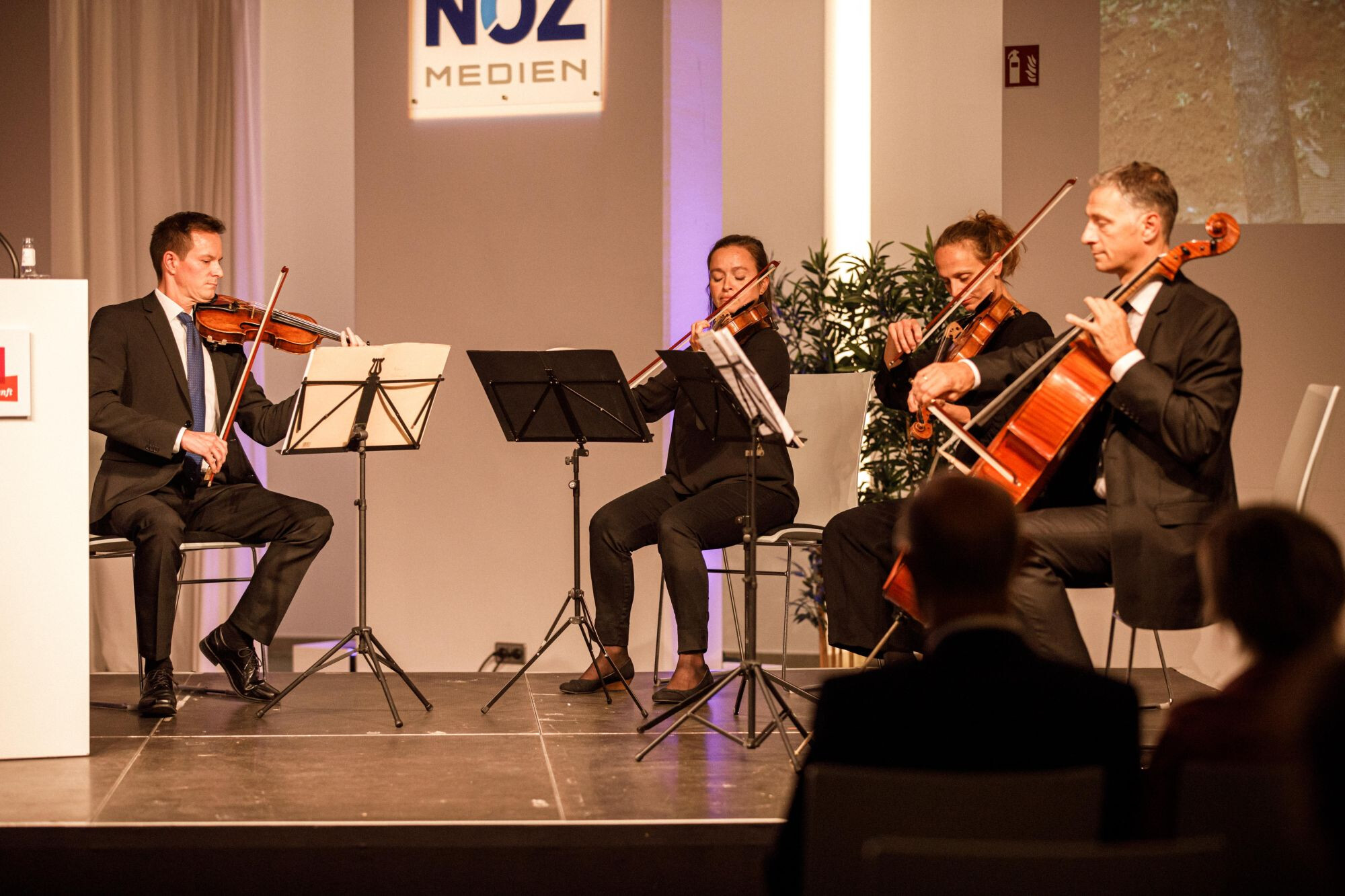 Das Kupferquartett sorgte für die musikalische Begleitung des Abends.