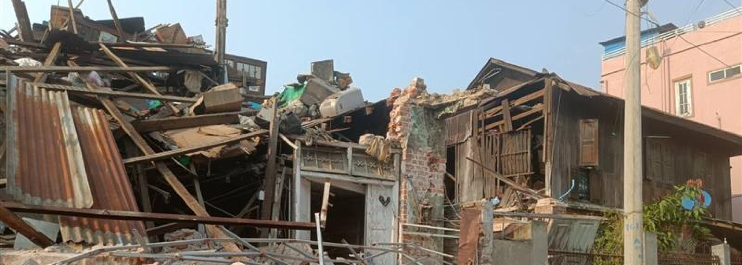 Bild von einem zerstörten Haus